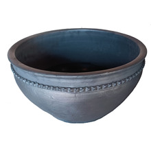 老式泥瓦北京老鱼盆家庭大鱼缸造景传统古法复古养金鱼透气养水