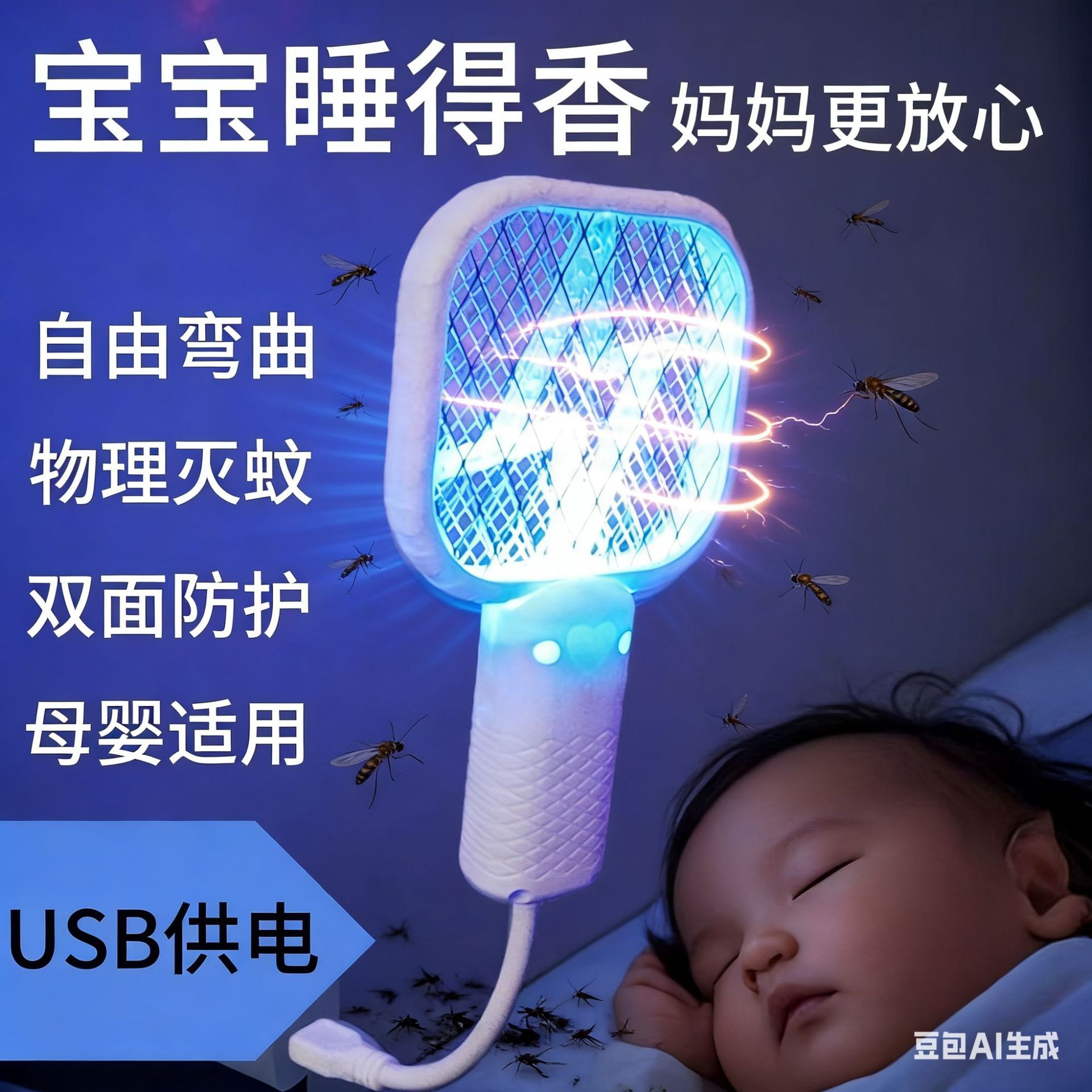 Nuevo mosquito eléctrico mosquito recargable casero potente mosquito lámpara mosquito 2 en 1 mosquito eléctrico artefacto mágico image 7
