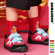 童袜红袜子马年新年礼物短袜本命年厚袜子秋冬袜子棉袜中筒袜新款