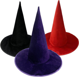 Black Witch Hat Witch Hat Festival Hat Party Dress-up Character Hat Red Witch Hat Purple Sorcerer Hat