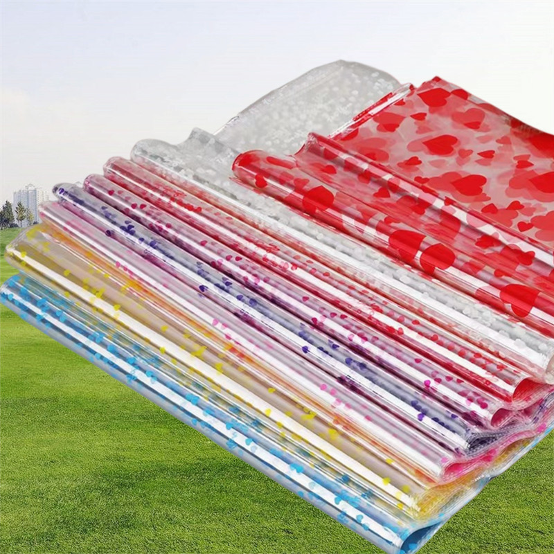 透明印花娃娃包装袋 毛绒玩具防尘塑料袋 花篮婚庆礼品透明opp袋