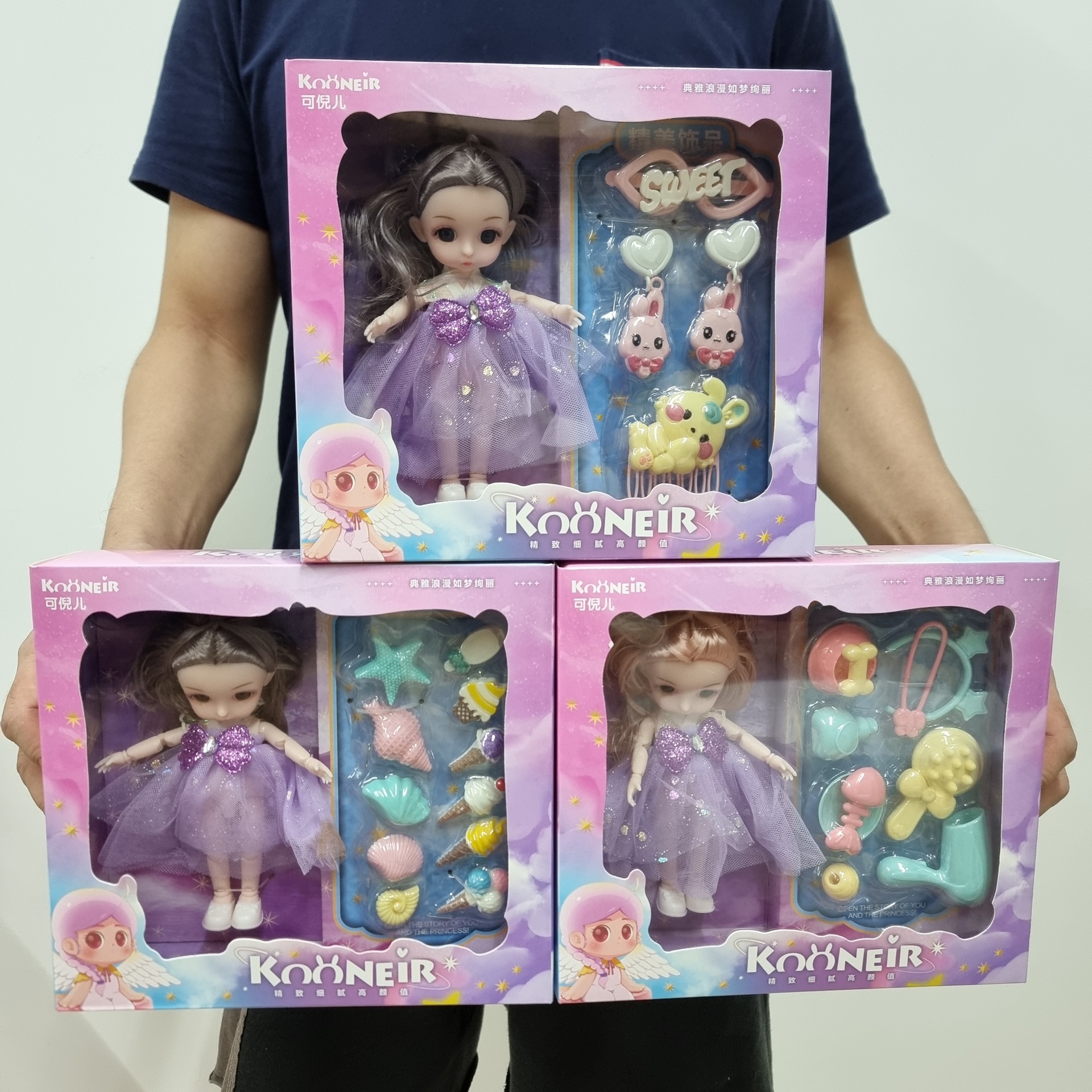 可倪儿娃娃公主玩具16CM女孩洋娃娃甜品饰品组合培训班幼儿园礼品