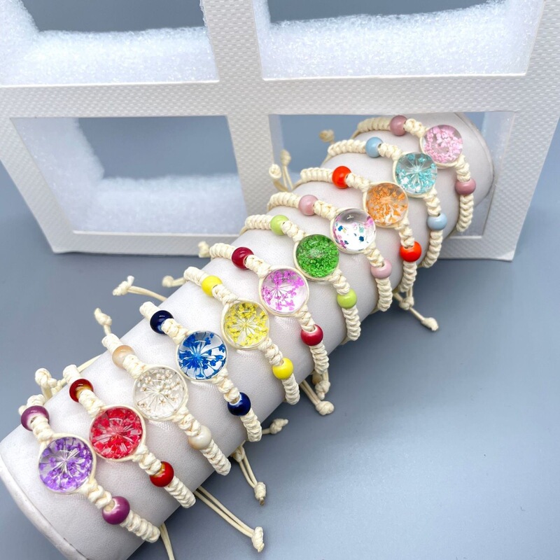Eternal Flower Dried Flower Gipsophila Bracelet for Women Online Popular Student Fresh and Fresh Girlfriend Hand-woven Adjustable Bracelet Gift Eternal Flower Dried Flower Gipsophila Bracelet for Women Online Popular Student Fresh and Fresh Girlfriend Hand-woven Adjustable Bracelet Gift