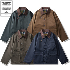 OKONKWO ハンティング オイル ワックス ジャケット ウインドブレーカー SPEY フィッシング ショート ジャケット フライング ライフ 2 張宜州同スタイル