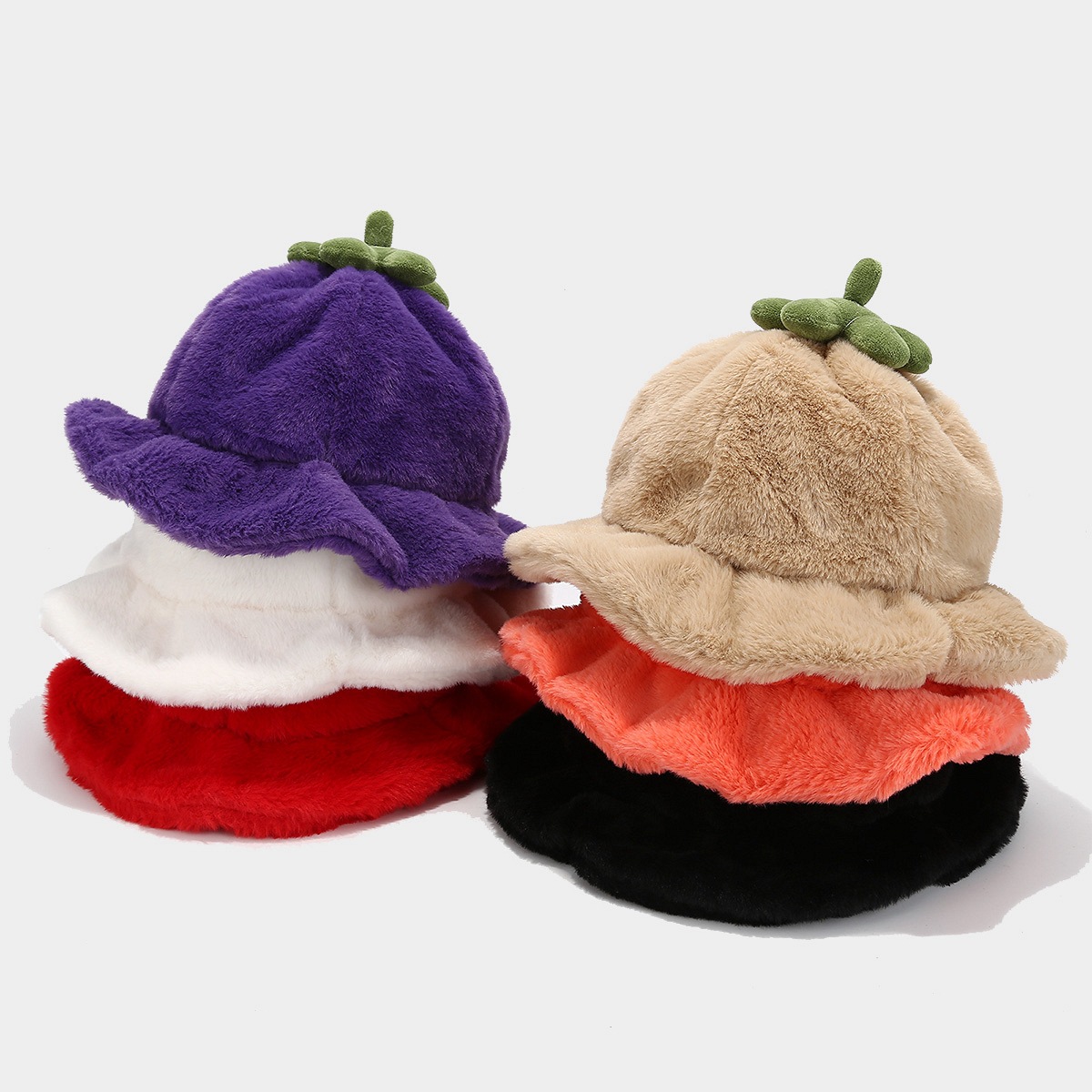 136g Weight Women's Simple Style Classic Style Color Block Flat Eaves Bucket Hat