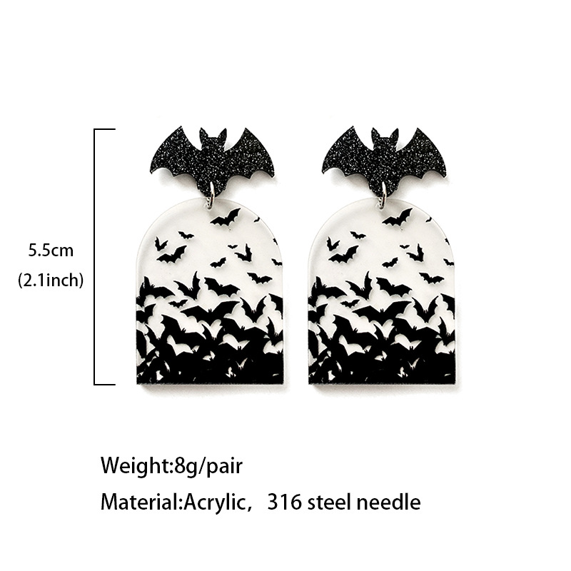 6g Weight Drop Earrings Classification 1 Pair Modern Style Streetwear Bat Arylic Drop Earrings