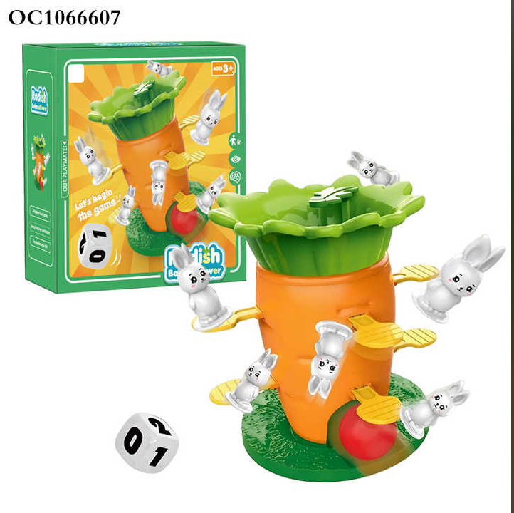 Juegos de mesa multijugador transfronterizos Mahjong interactivo padre-hijo juguetes infantiles jardín de infantes rabanos torre de equilibrio juguetes