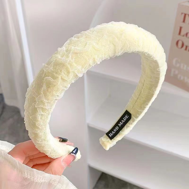 高颅顶宽边小清新彩色发箍女高级感发卡外出头箍洗脸发捆头饰夏季|undefined