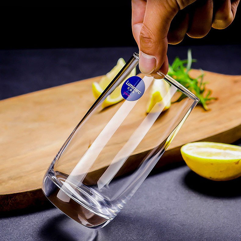 Copa cuadrada de vidrio lemeiya hogar engrosada taza de té taza de agua de vidrio reforzado conjunto taza de beber transparente