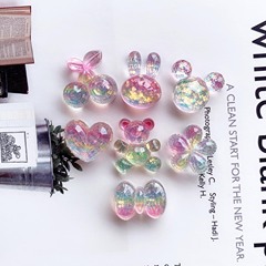 カラーグラデーションスパンコールカット愛花樹脂アクセサリーdiy携帯電話ケースアクセサリーアクセサリーアクセサリー材料