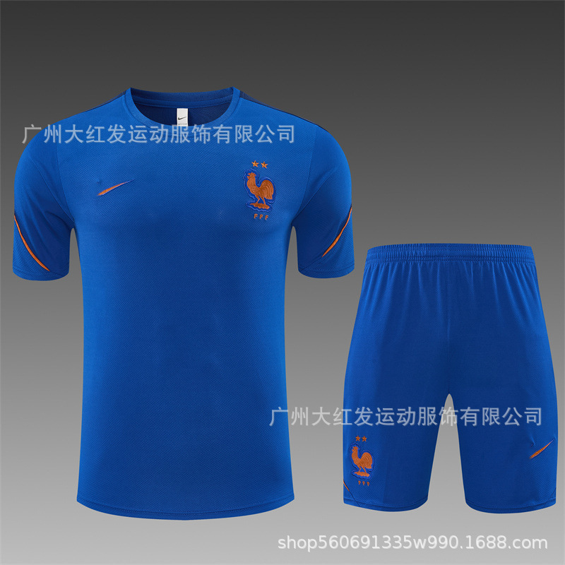 2627 Mangas cortas azul francés