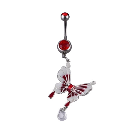 Fashion Cross-Border European And Stainless Steel Butterfly Bear Paw Simple Belly Button Buckle Bowknot Ring Navel Stud Easy To Wear_voghion.com