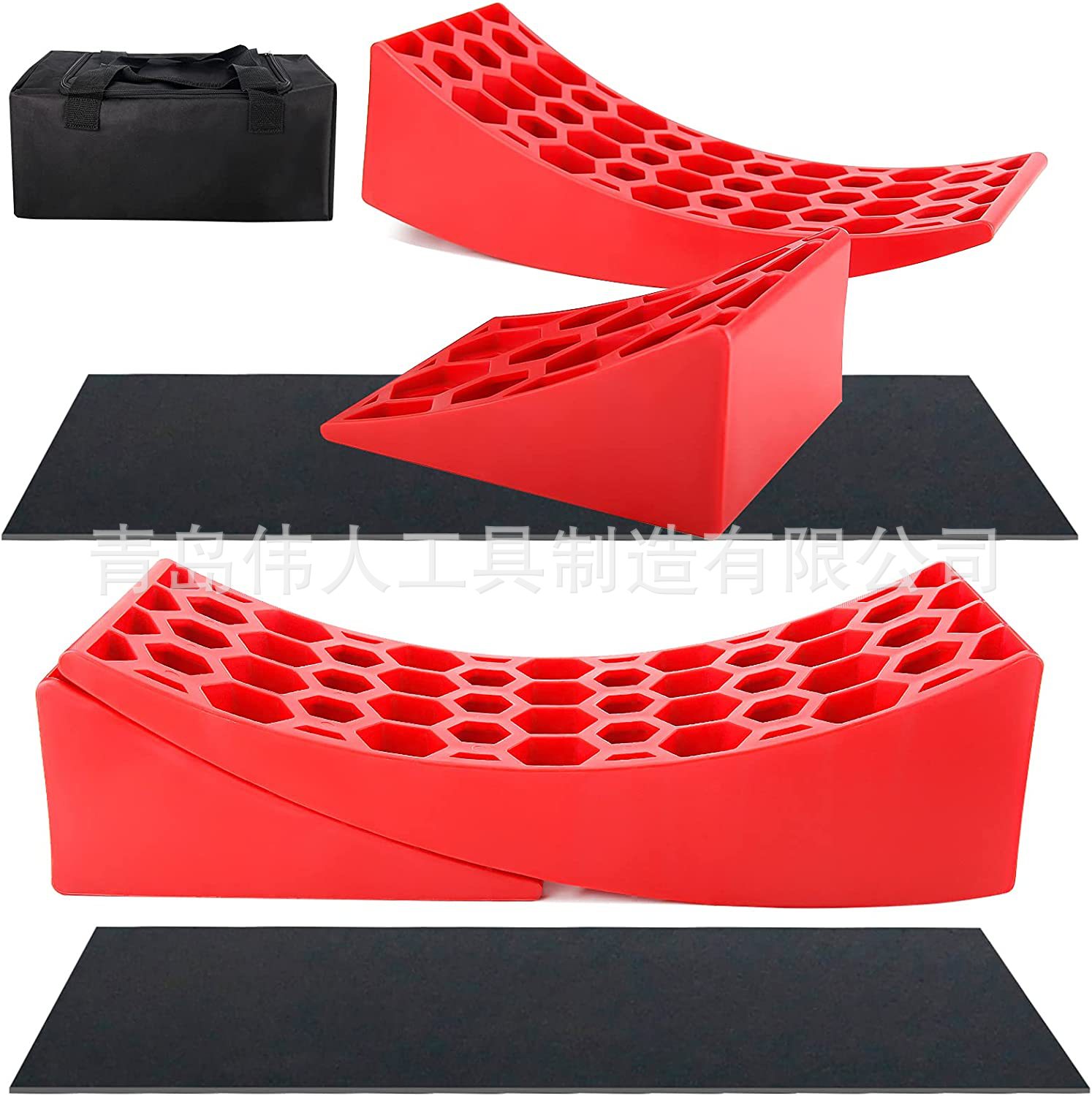 RV房车平衡块房车调平坡道块HDPE塑料阻胎器