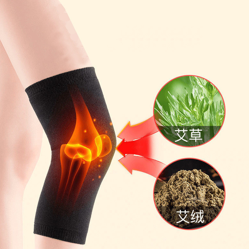 冬用よもぎ膝当て、冷え性の足を温める、中高年男女向け秋冬用防寒膝当て、滑り止め、足を締め付けない|undefined