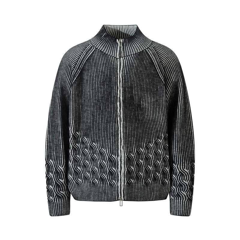 Autumn sweater with zipper for men and women