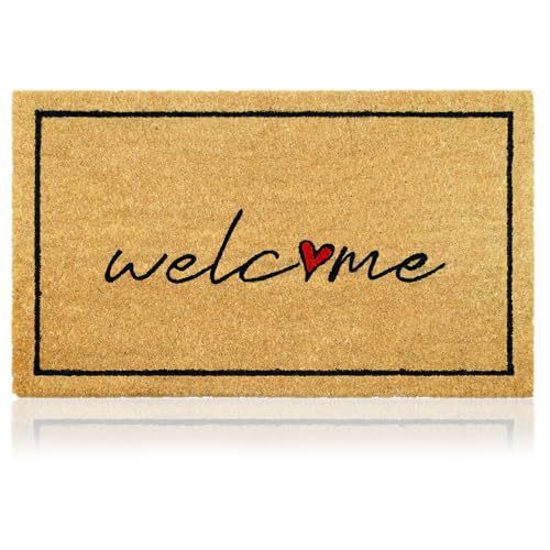 Amazon temu alambre material coco marrón inglés amor gatos y pájaros en la alfombra de la puerta antideslizante alfombra de entrada