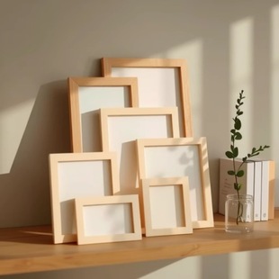 Creative Solid Wood Clay Picture Frame Wooden Clay Picture Frame Stereo Oil Painting Frame Kindergarten DIY Handmade Picture Frame
