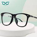 时尚新款TR90复古平光镜 精雕金属眼镜框 男女通用眼镜可配镜