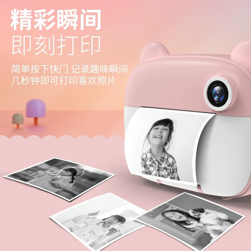 Polaroid камера, видеокамера для фотосессий, с маленькими мишками