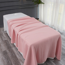 美容院客人用蓋毯可機洗薄被子午睡沙發毯子大尺寸竹纖維棉蓋毯