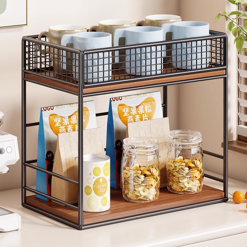 Dining Table Storage Rack Desktop Snack Table Storage Artifact Kitchen Living Room Cup Water Cup Office Desk Tea Bar