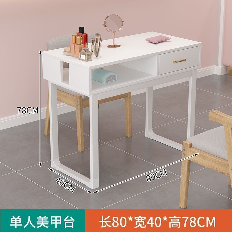 升级夹灯孔美式复古美甲桌单双人特价包邮美甲台美甲店经济简约型|undefined