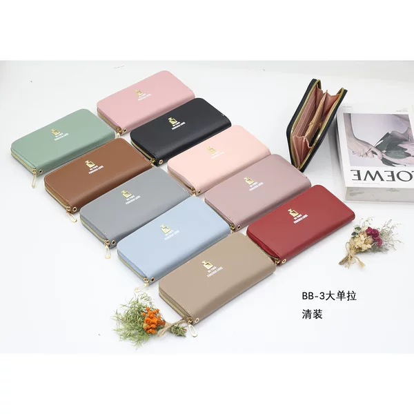 2026 New Model Women's Long Wallet, Multifunctional Fashionable Clutch Bag, Large Single Zipper Card Holder, Simple Zipper Wallet