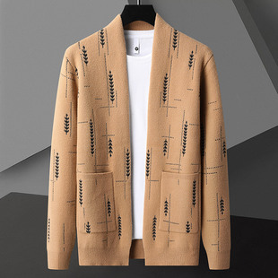 Cross-border hot sale cardigan sweater men's sweater versatile comfortable fashion design coat top trendy men's
