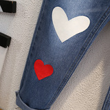 Осенние джинсы, повседневные брюки, милые штаны, в корейском стиле, подходит для подростков