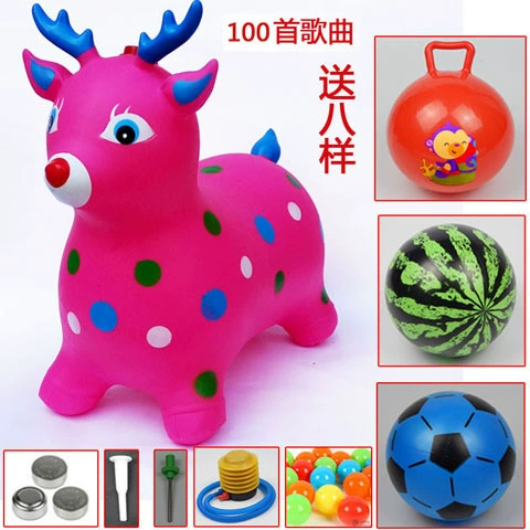 Pink 100 cartoon deer 9 -piece set