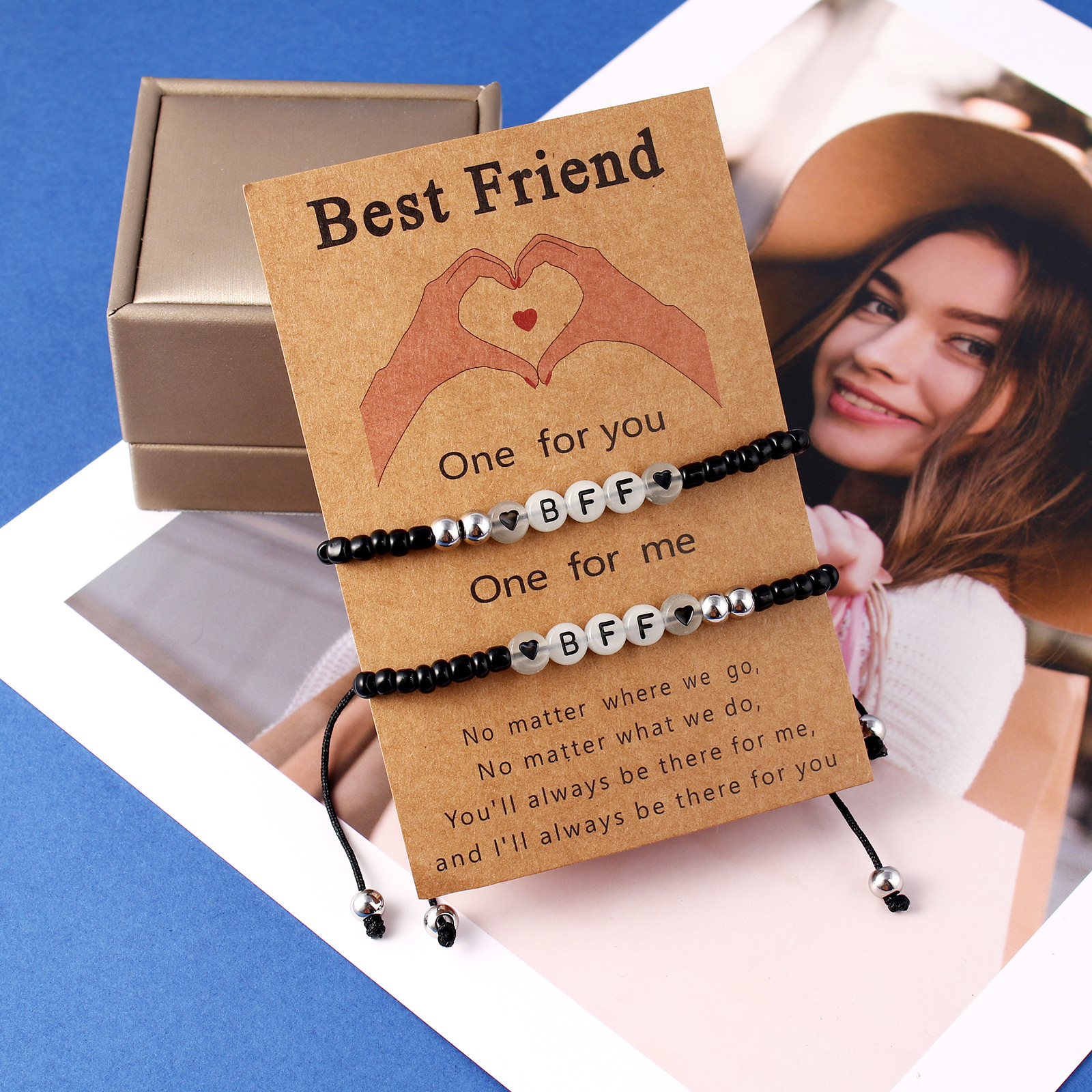 15g Weight Bracelets Classification 1 Pair Quantity Holiday Occasion Stainless Steel, Beaded Material Letter Pattern Unisex Gender Patchwork Design Fashion Style Fashion Letter Stainless Steel Beaded Patchwork Bracelets 1 Pair 8