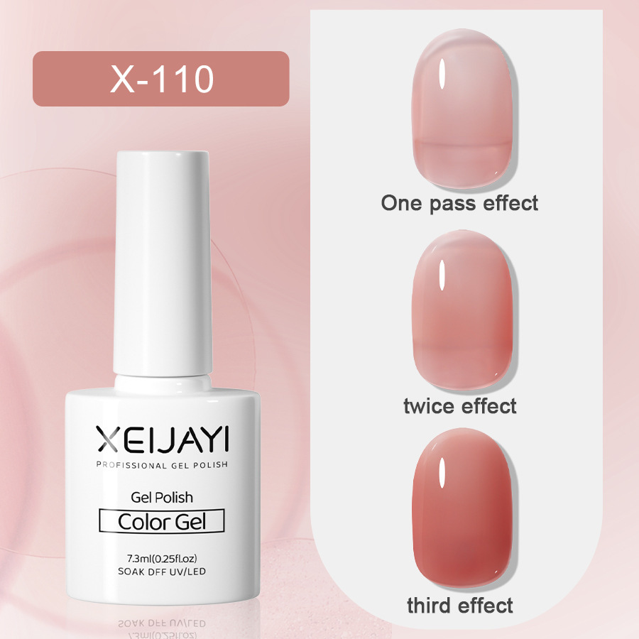Nail Polish glue nude color ice transparent glue New Internet celebrity popular color jelly orange nail phototherapy glue for nail salon