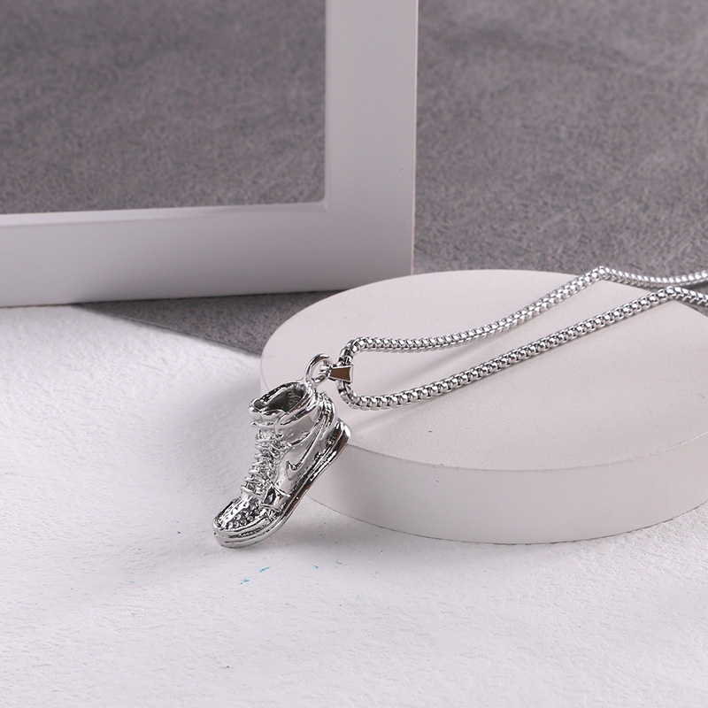 Koreanische Version Basketball Schuhe Pullover Kette Trendy Cool Hip-Hop Ins Weibliche Trampolin Männlichen Anhänger Schuh Modell Halskette_voghion.com