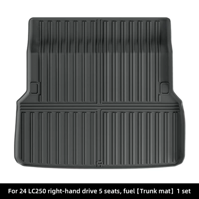 Suitable for 24 Models of Prado Lc250 Car Trunk Mats, Special Tpe Trunk Mats and Seat Back Cushions (Trunk Mat) - 24-models-of-land-cruiser-lc250-prado-fuel-trunk-mat-japanfive-seatsright-hand-drive-black