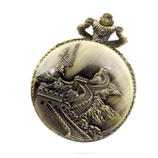 Bronze retro fashionable commemorative pocket watch for traveling for men and women, Birthday gift, wholesale