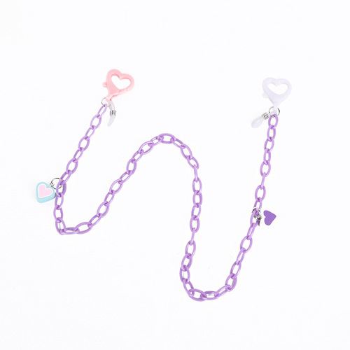 Korean style fashionable lanyard creative love color beaded glasses chain ins style cute lanyard