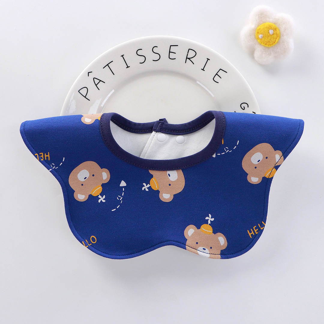 Babero para bebé toalla de saliva para bebé algodón impermeable recién nacido a prueba de vómitos babero para comer 360 grados rotación primavera y verano