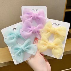 新しい子供の蝶結びの頭飾りの王女の森系の甘いヘアピンの女の子のかわいいヘアピンの赤ちゃんネットの赤い髪飾り