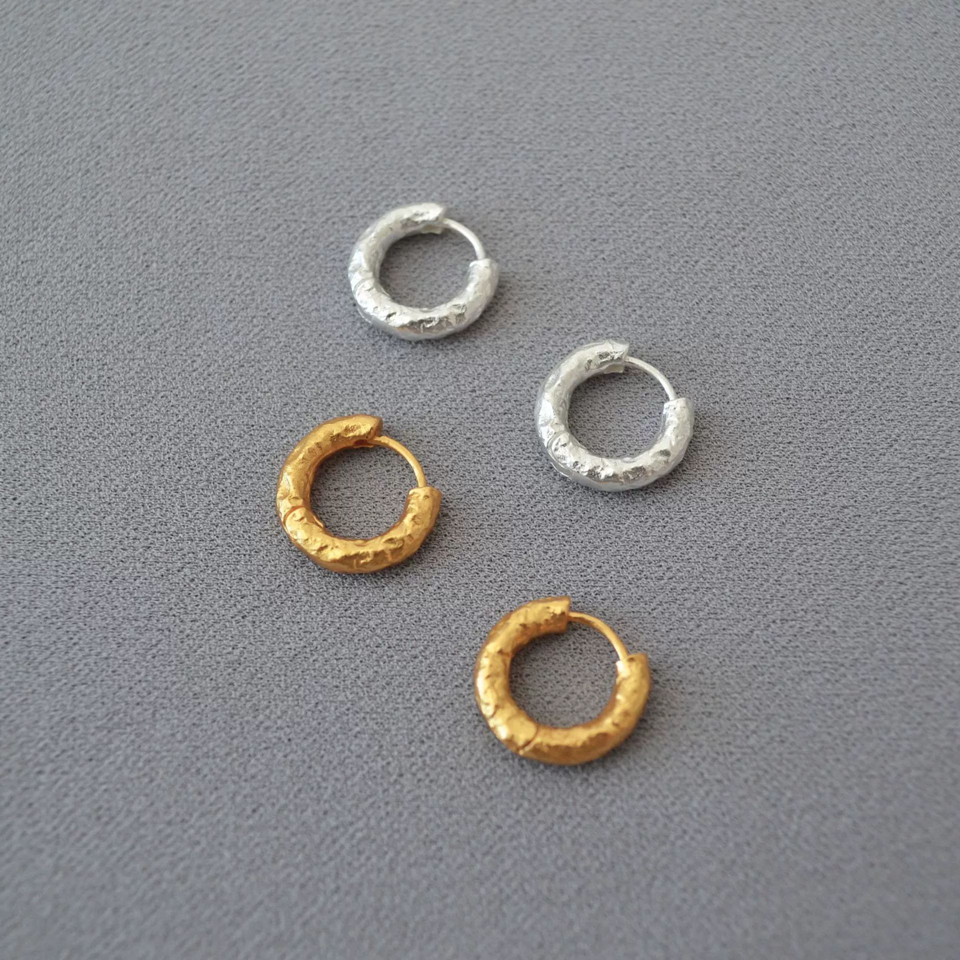 Retro elegant brass earrings, European style, french style, simple and elegant design