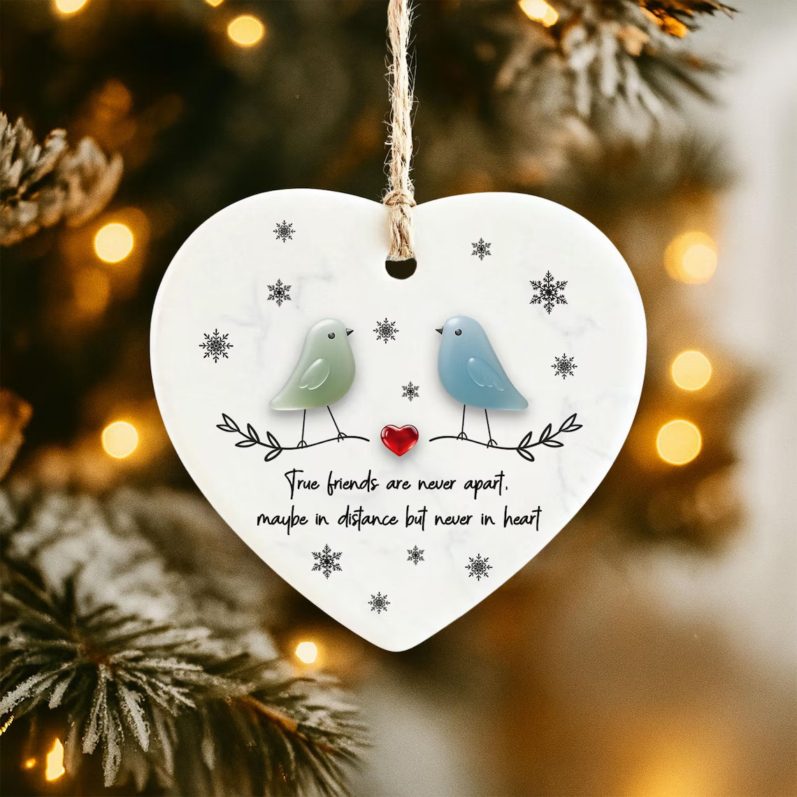 Nuevos productos transfronterizos de fondo blanco plano amistad de Navidad acrílico decoración de automóviles colgante amor Santa colgante