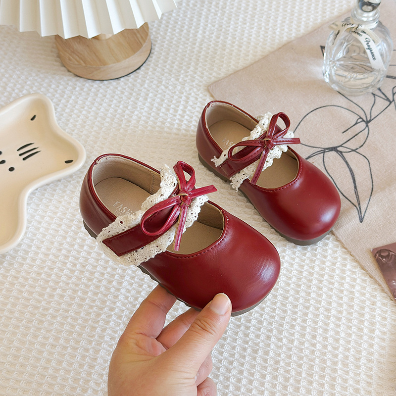 Zapatos de cuero para niñas 2026 primavera y otoño nuevos zapatos de un solo niño, zapatos de princesa de arco suave, zapatos de rendimiento Lefour image 7