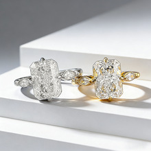 ׿֮���錚�¿�S925�y�pɫ7*10mm�L����荱����н�ָŮ�ճ�ͨ�ڿ�