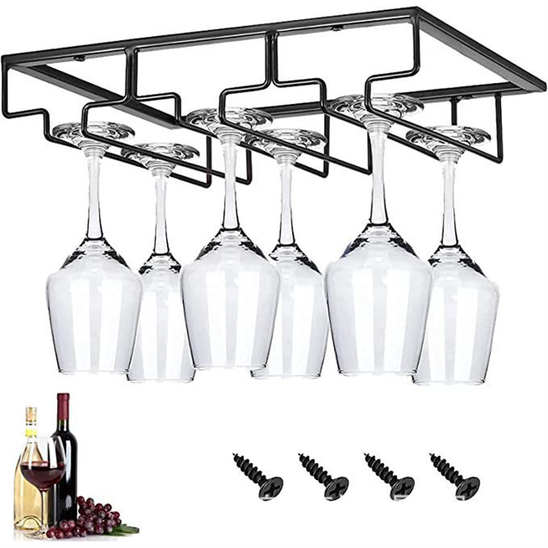 Creative Red Wine Cup Holder Hanging Cup Holder Household Wine Glass Iron Hanger Wine Cabinet Cabinet Goblet Inverted Hanger