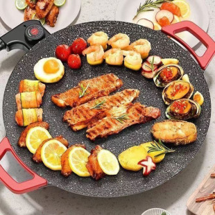 Bbq Grill Household Electric Grill Smokeless Barbecue Machine Korean Medical Rice Stone Non-Stick Electric Grill Pan Barbecue Pot