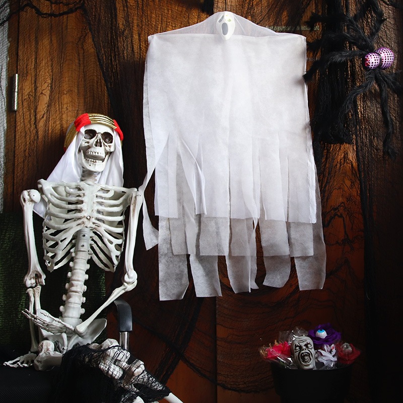 Halloween Horror Hanging Ghost Puerta Patio Puerta Colgar Decoración Esqueleto Ghost Festival Sala Secreta Grand Hanging Ghost Site Accessories Decoración image 3