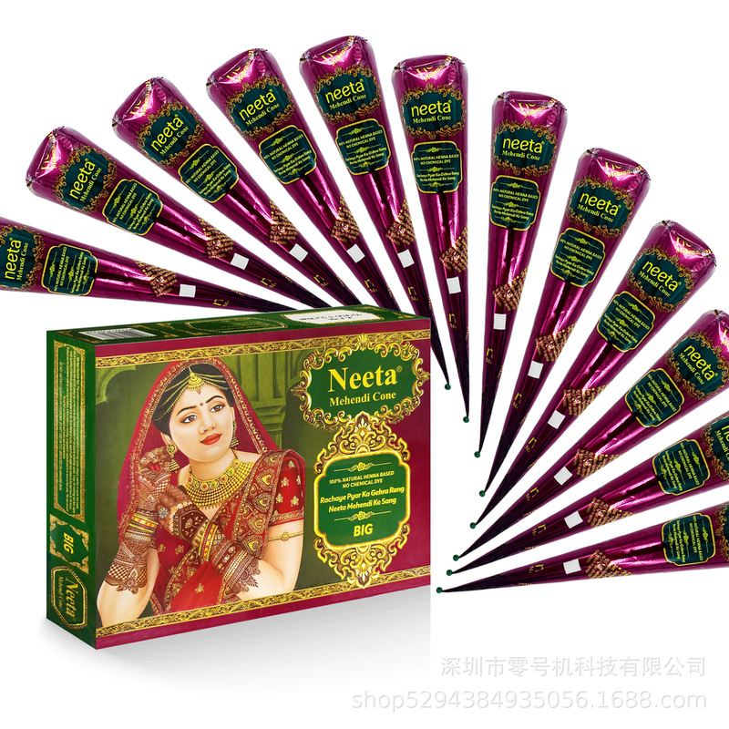 Kaveri Pure Plant Henna Cream Brown Waterproof Long-Lasting Indian Hand-Painted Cream Temporary Tattoo Art Painting