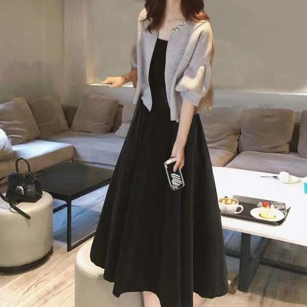 两件春季遮肉2025年妹妹套装女新款大码胖泫雅风洋气心机连衣裙初|undefined