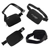 Nylon sports belt bag, waterproof shoulder bag, chain with zipper, mobile phone, chest bag