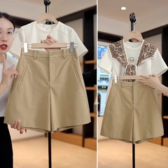 Aラインショートパンツレディース夏プチパンツ2025新作アウター夏薄手カジュアルスーツ5分パンツ