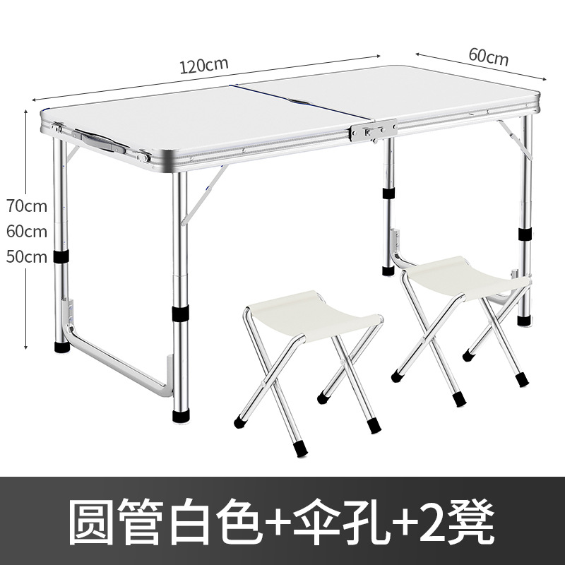 Puesto de mercado nocturno, mesa pequeña plegable rectangular portátil, mesa de comedor para el hogar simple, mesa plegable para exteriores
